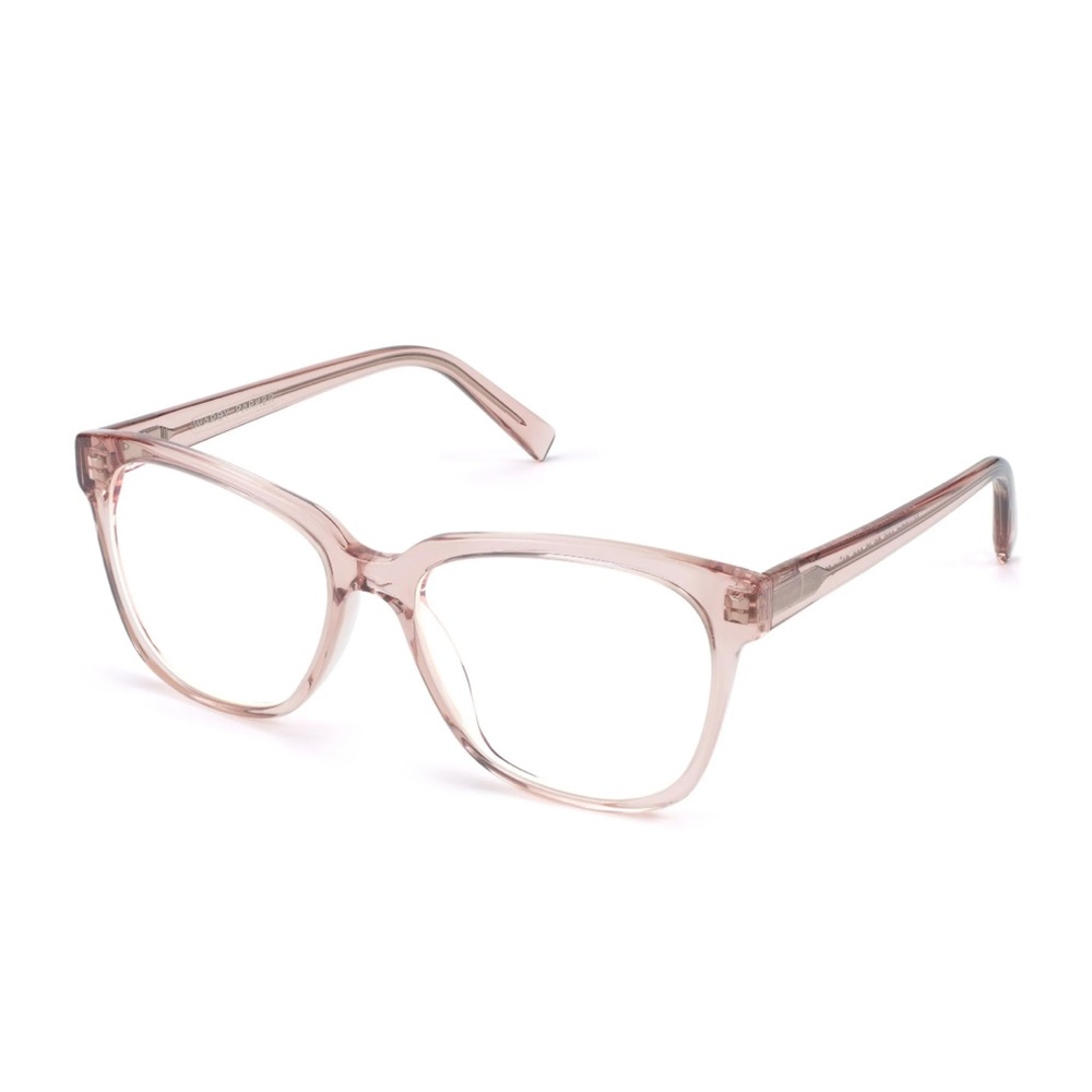 Warby Parker Translucent Blush Pink Oversized Square Glasses